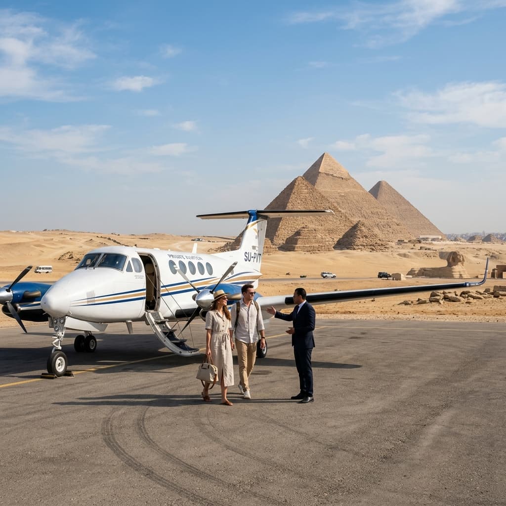 El Gouna to Cairo Pyramids Day Trip by Plane | Private Fly & Tour