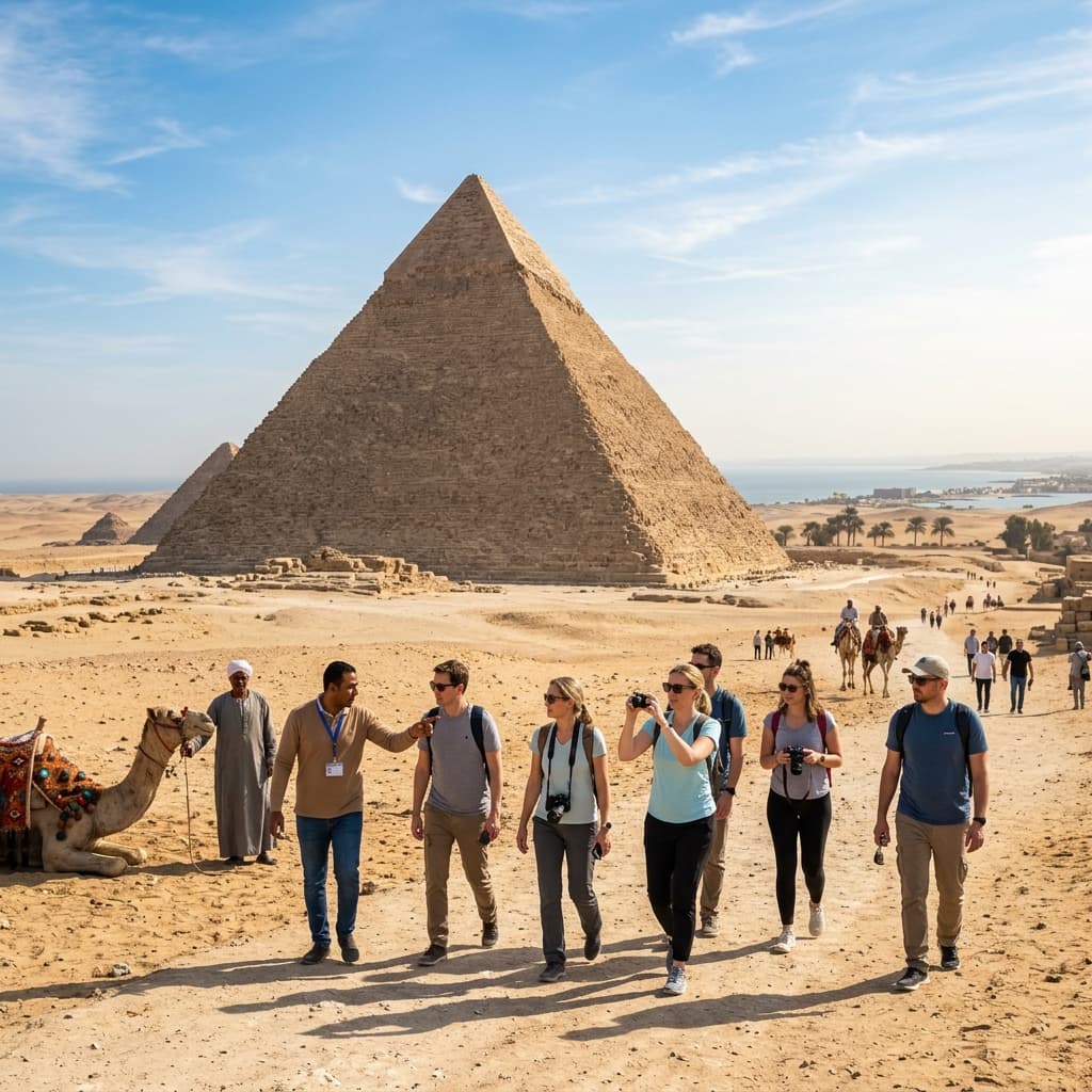 Giza & Saqqara Pyramids Full-Day Tour from Makadi Bay by Plane