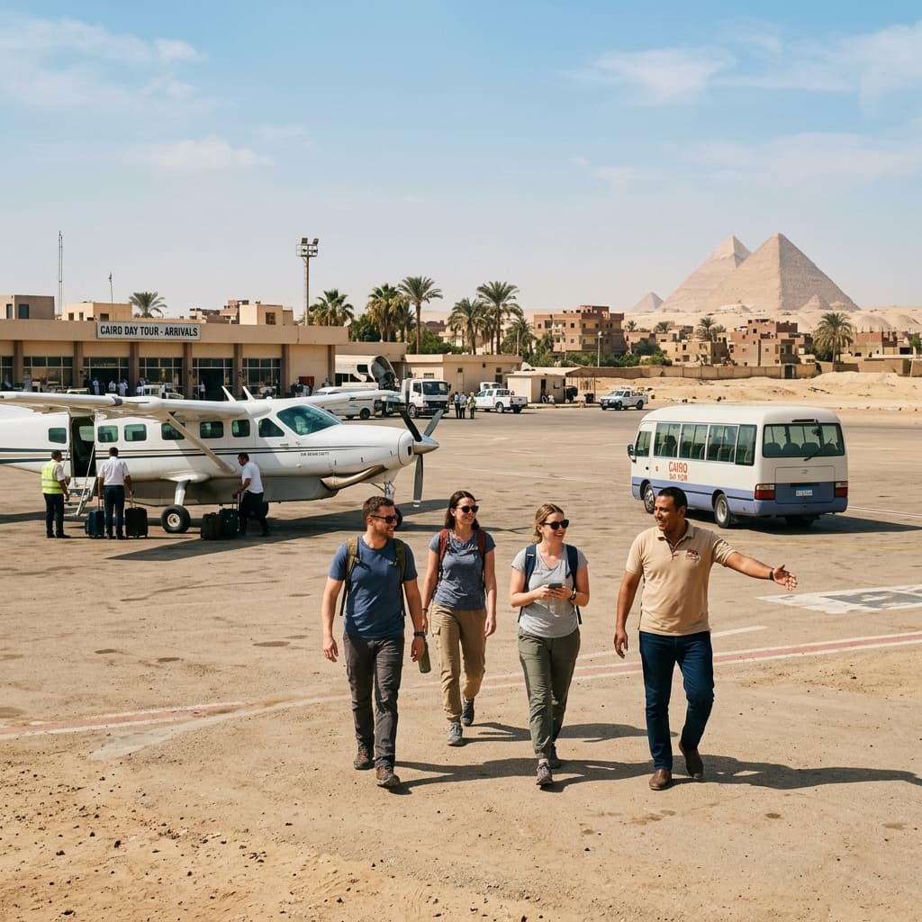 Cairo by Air: Pyramids & Khan El Khalili Day Tour from Soma Bay