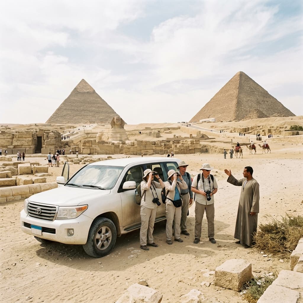 Cairo Giza Pyramids & Egyptian Museum Day Tour from Makadi Bay