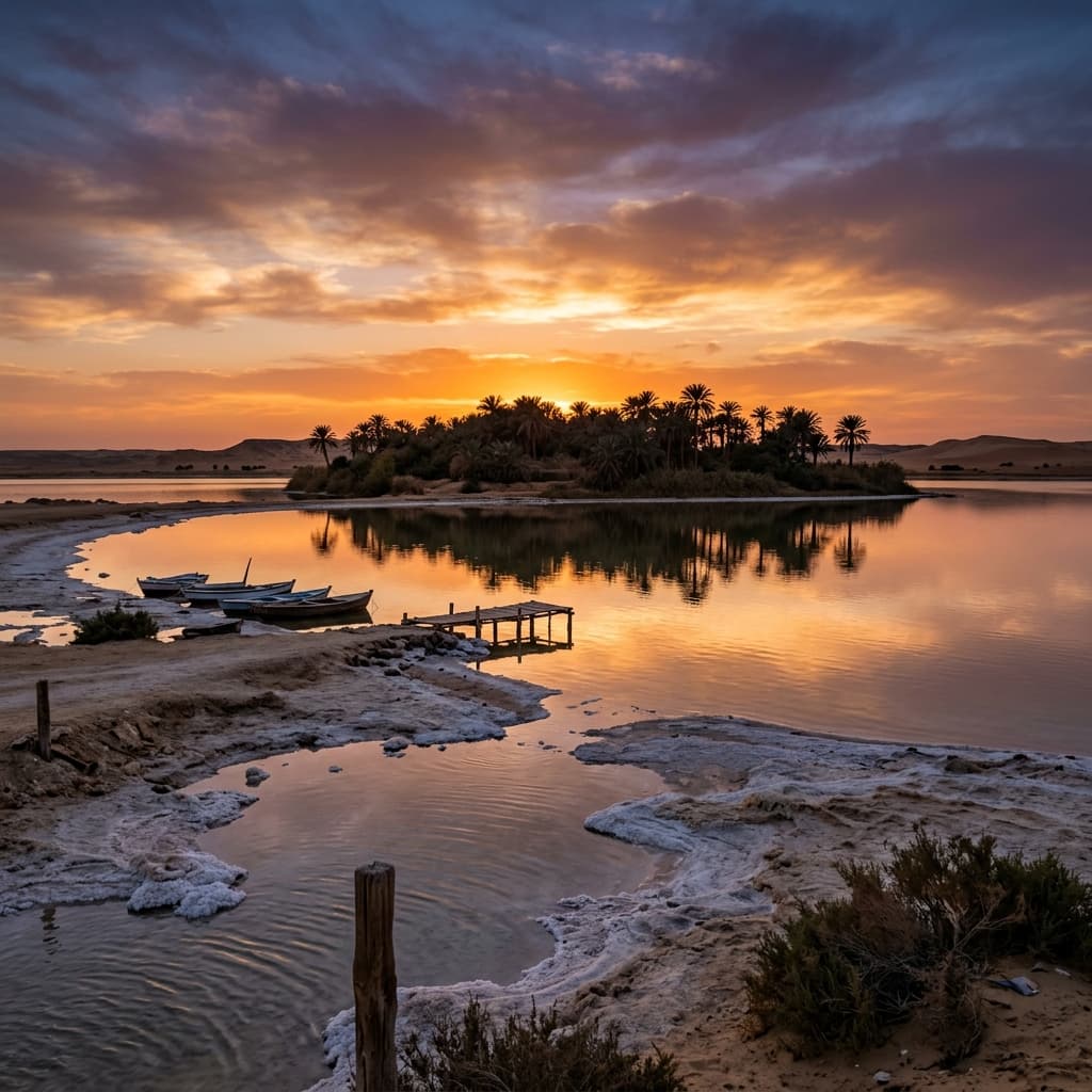 Siwa Salt Lakes Float & Fatnas Island Sunset Excursion