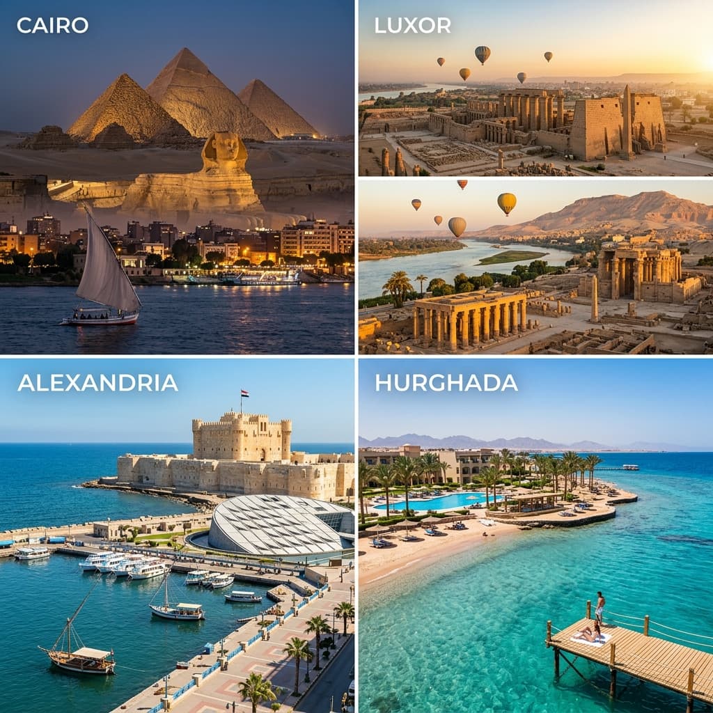 Grand Cairo, Alexandria, Luxor & Hurghada Journey