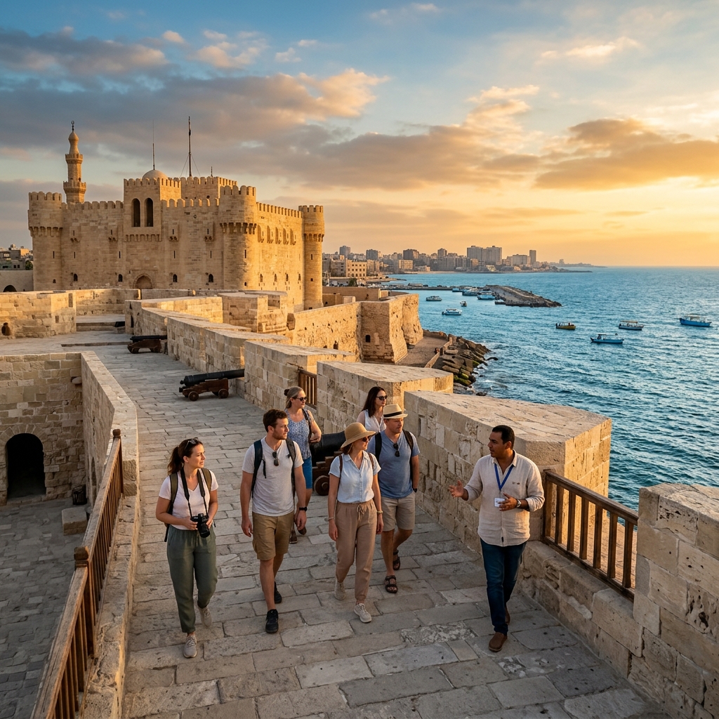 Alexandria Highlights: Catacombs, Qaitbay Citadel & Library Full-Day Tour