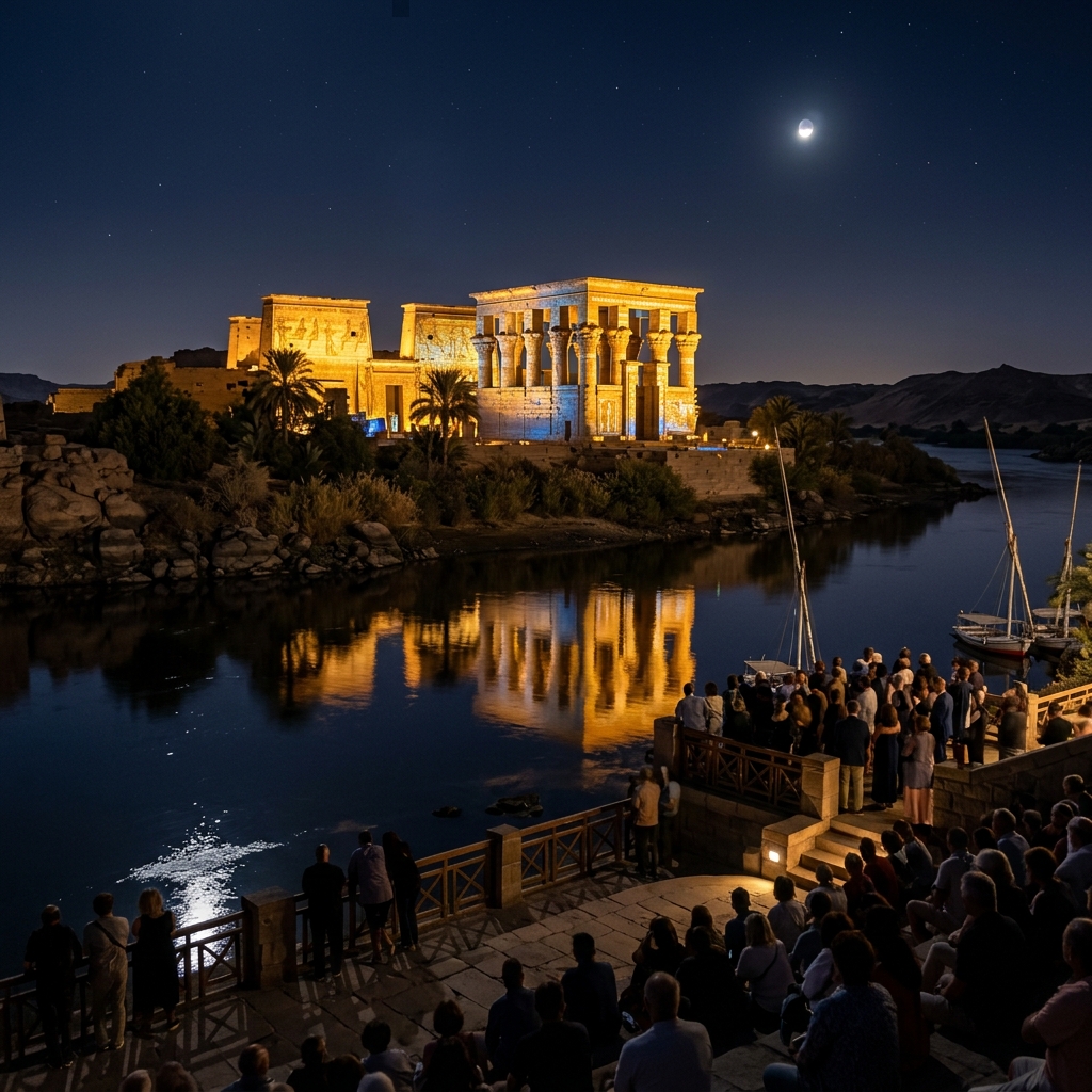 Philae Temple Sound and Light Show Private Evening Tour