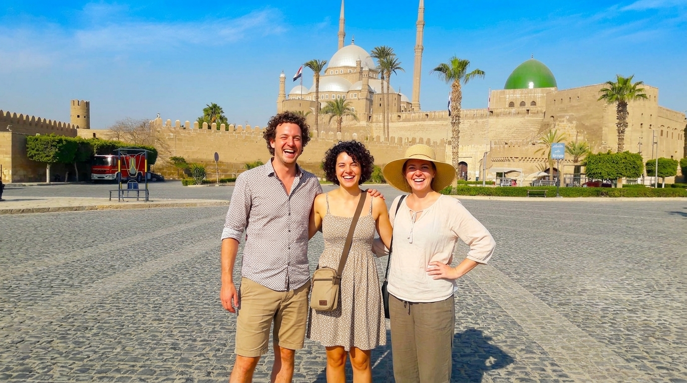 The emily's Family at Citadel of Saladin