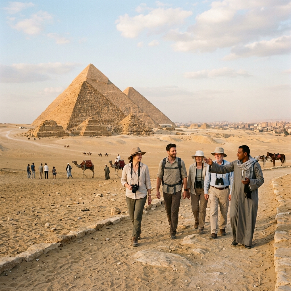 Giza Plateau Half-Day Signature Private Tour with Golf Cart Access