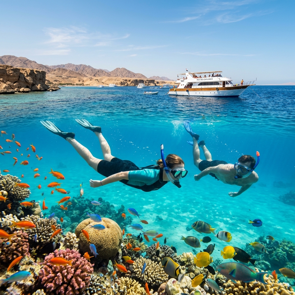 Hurghada Red Sea Snorkeling Boat Trip & Coral Reef Excursion